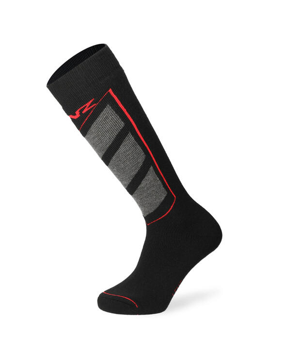 Lenz Performance Winter Sport Sock - Black/Grey/Red