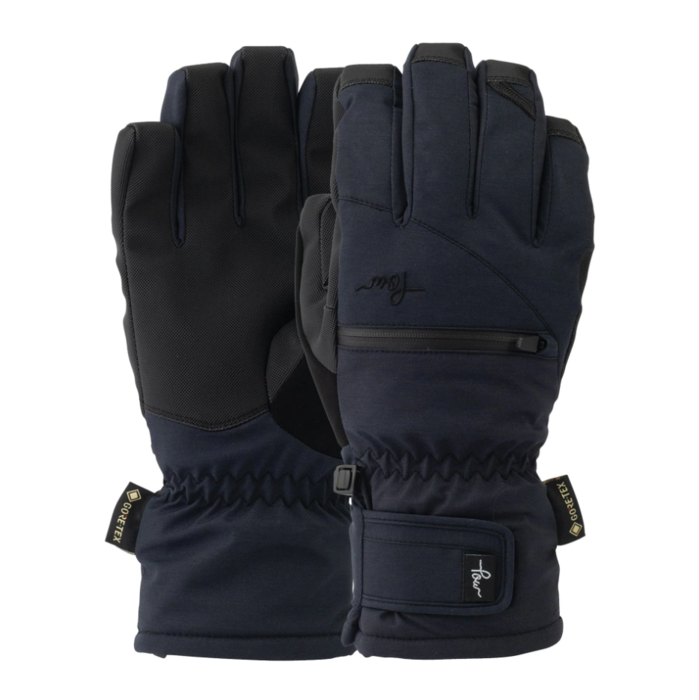 Pow Cascadia GTX Wmns Short Glove + Leather - Black