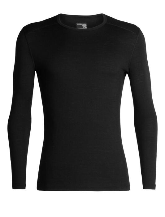 Icebreaker M Merino 200 Oasis LS Crewe - Black