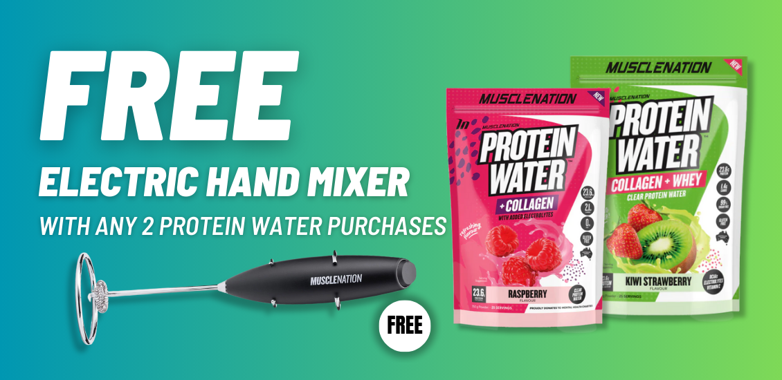 Muscle Nation protein water and hand mixer