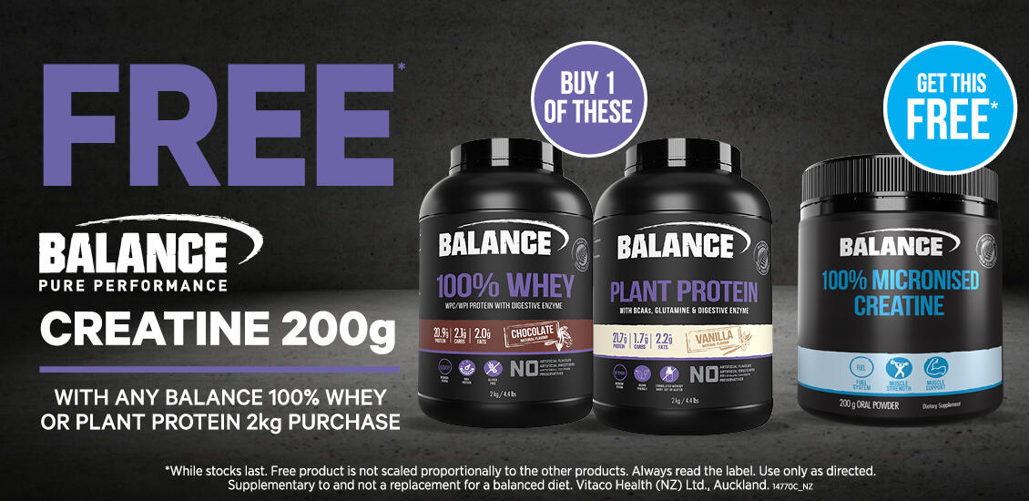 Balance protein and free creatine 