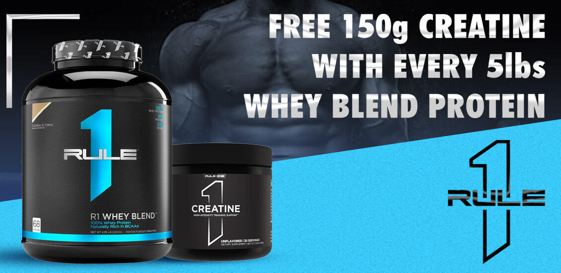 Rule 1 Whey 5lb and creatine 150g 