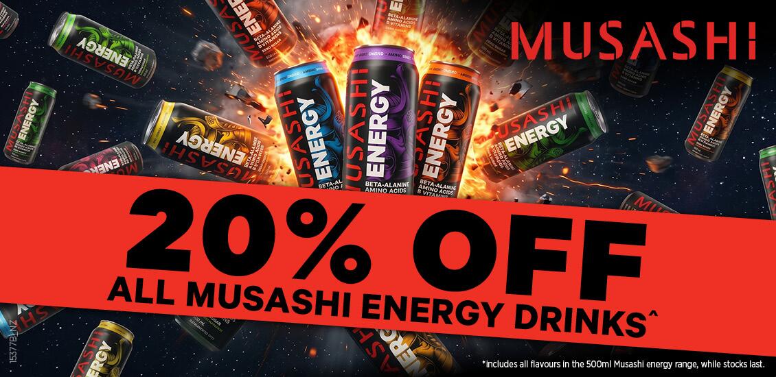 Musashi energy 20% off 