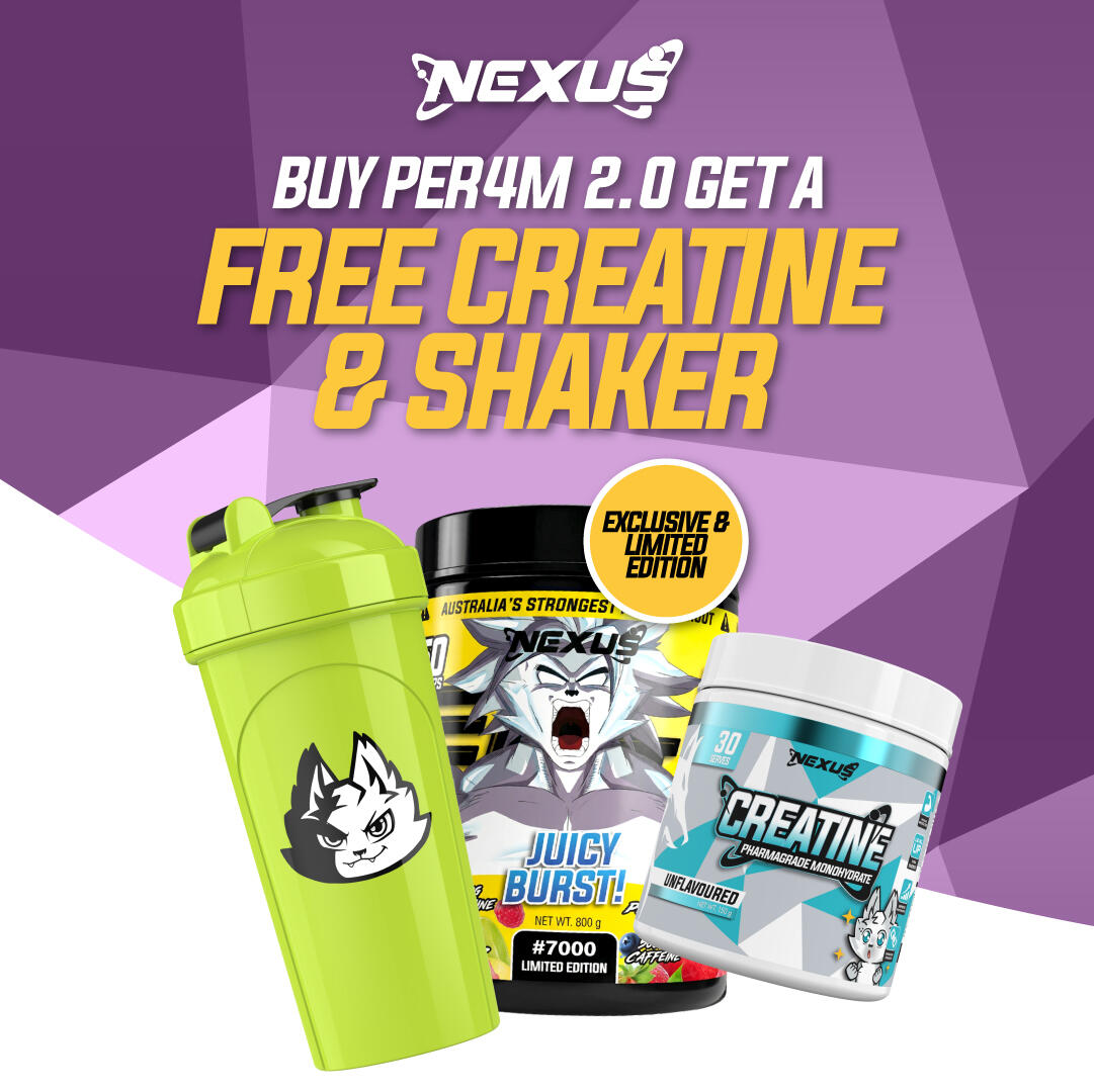 Nexus creatine and shaker per4m 2.0 