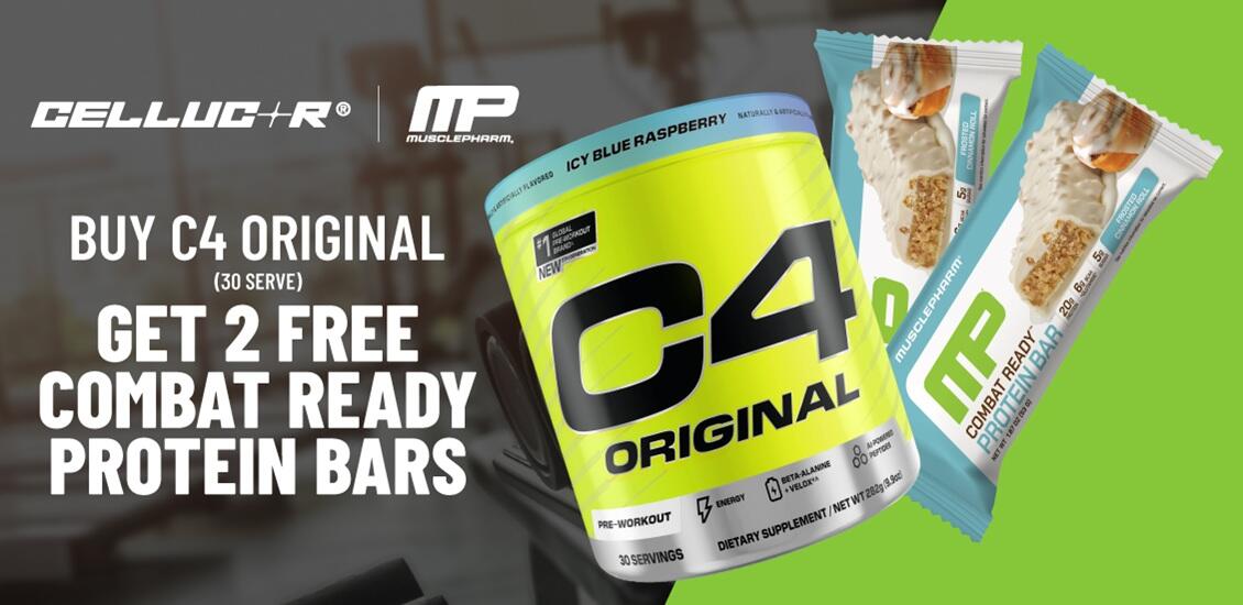 C4 and Musclepharm combat bars 