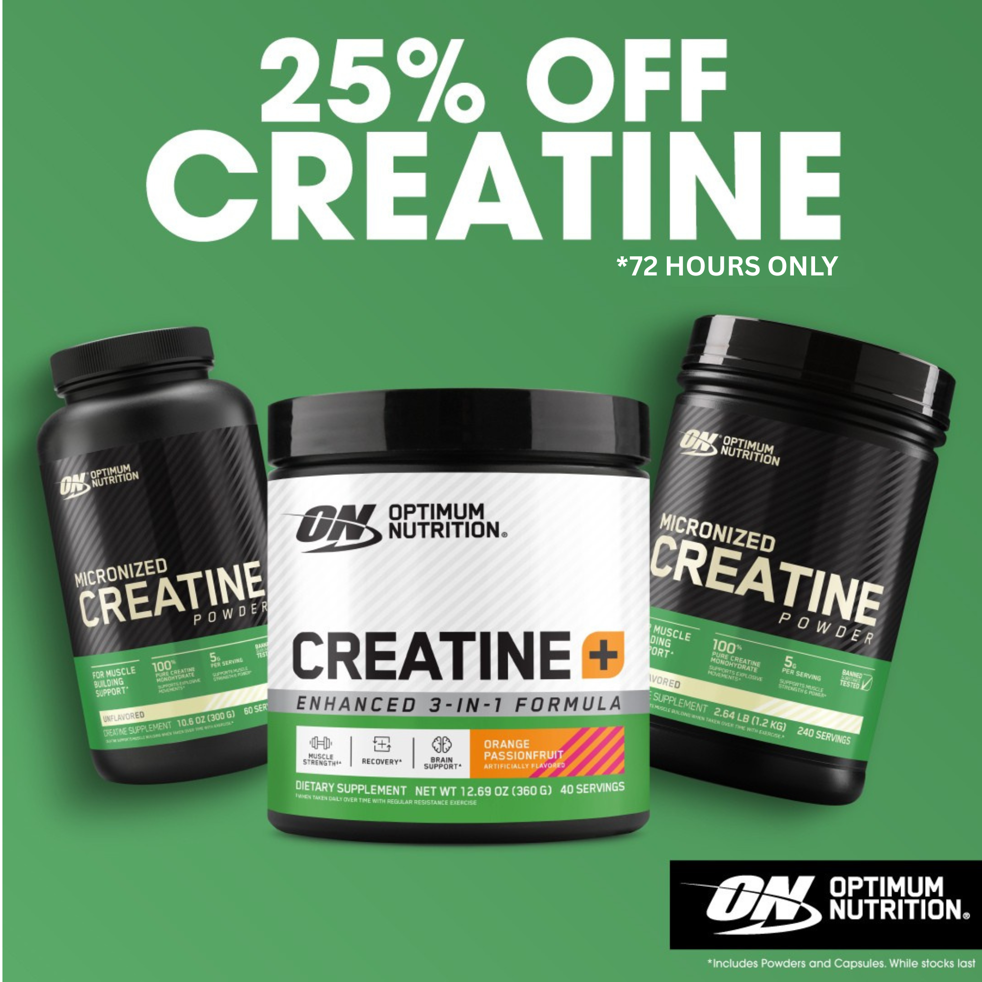 Creatine 25% off 