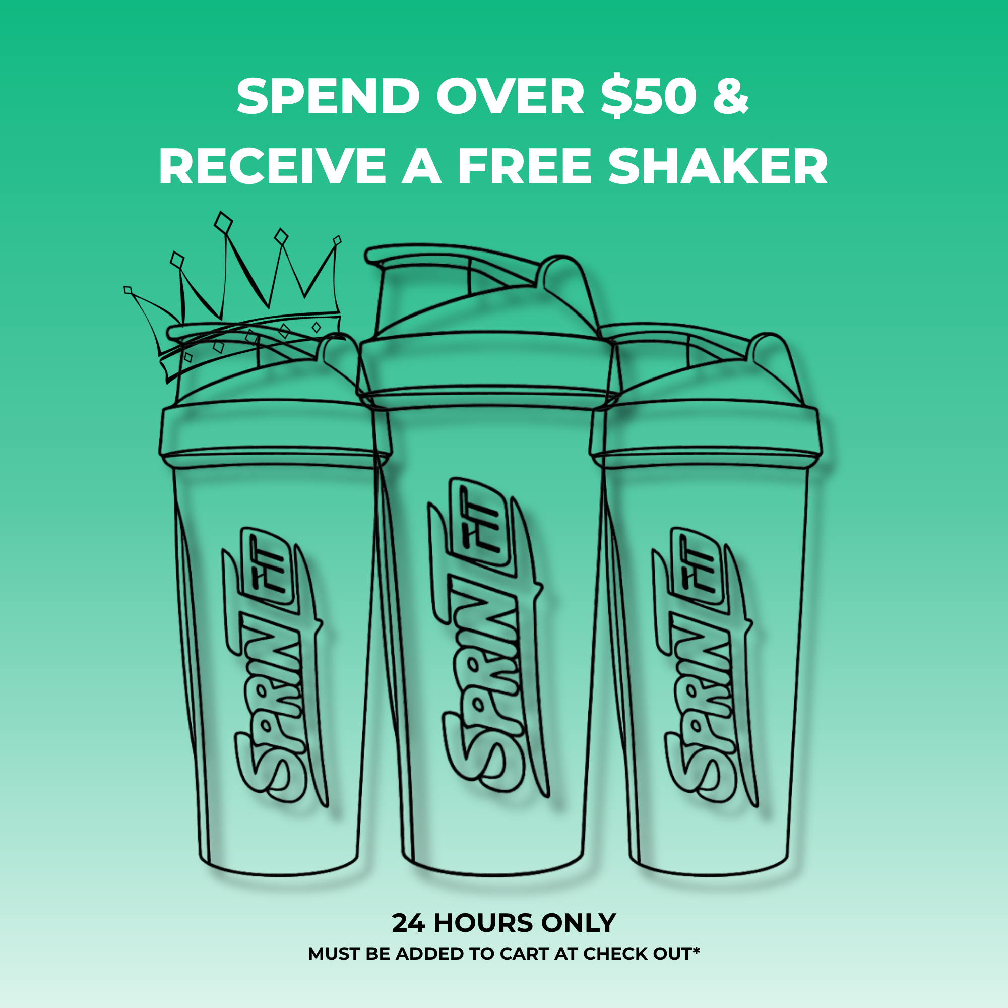 Free shaker over $50 