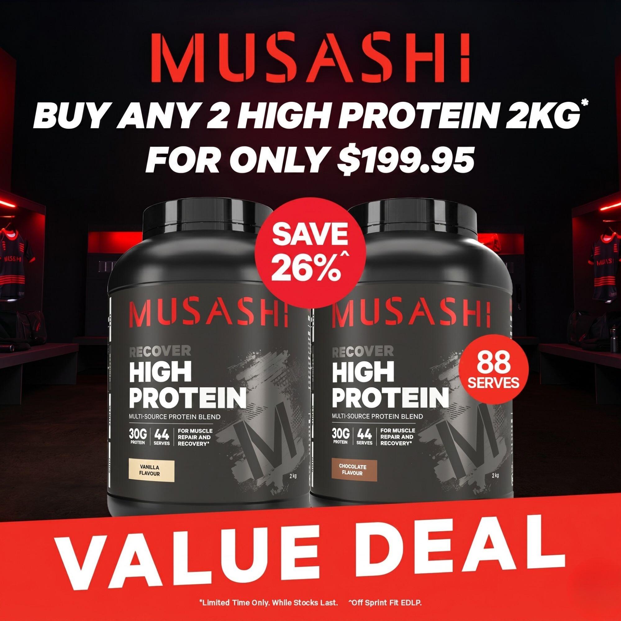 Musashi High protein double combo 