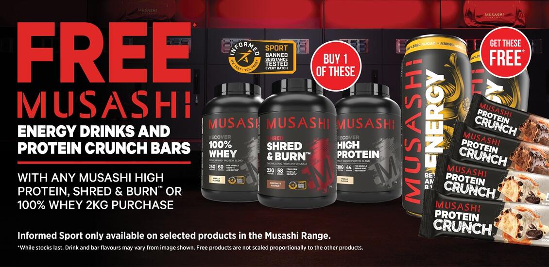 Musashi crunch bars gwp 