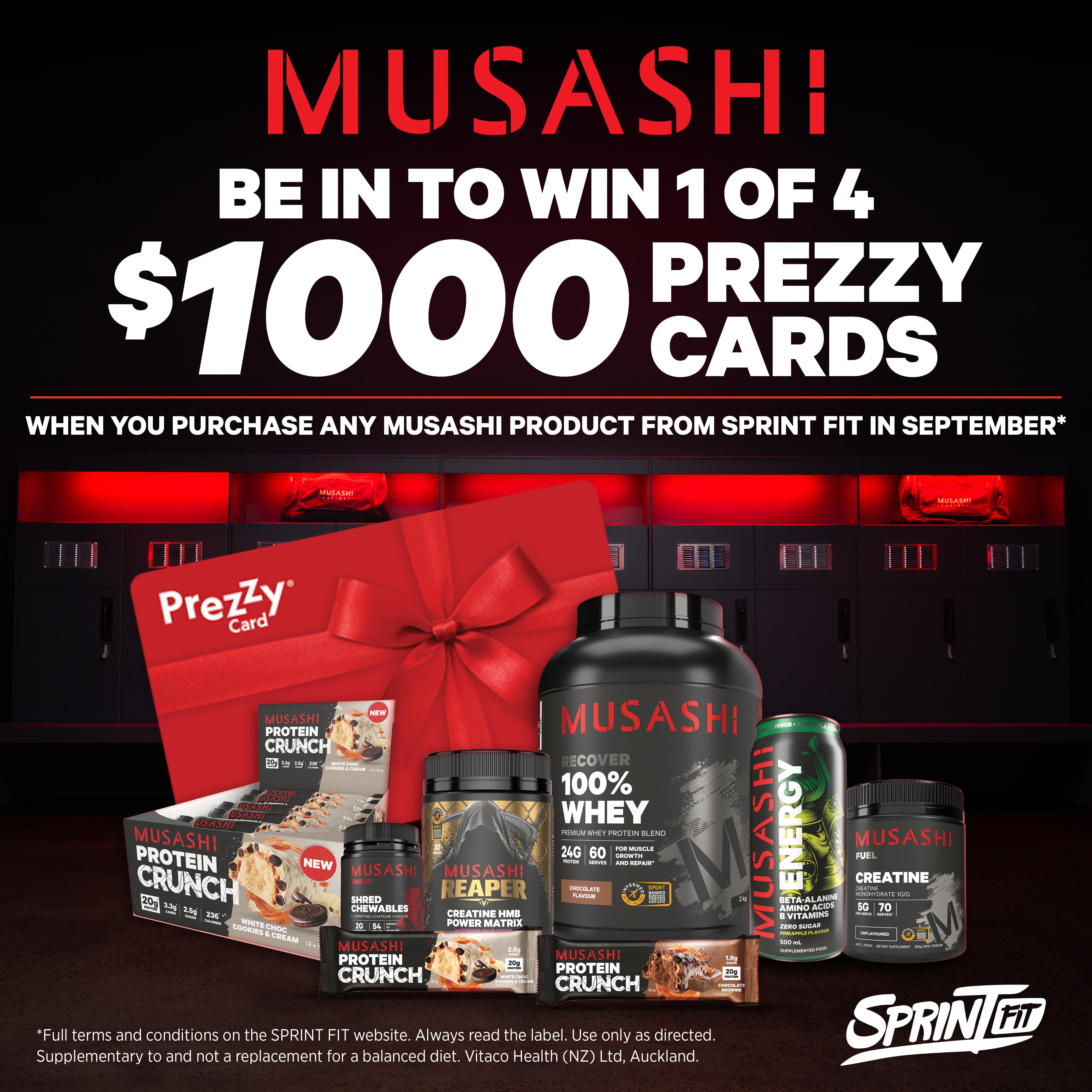 Musashi Prezzy card giveaway 