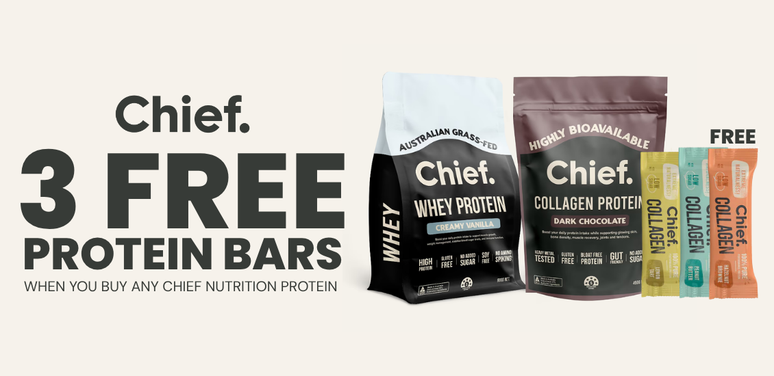 Chief protein and collagen protein bars 