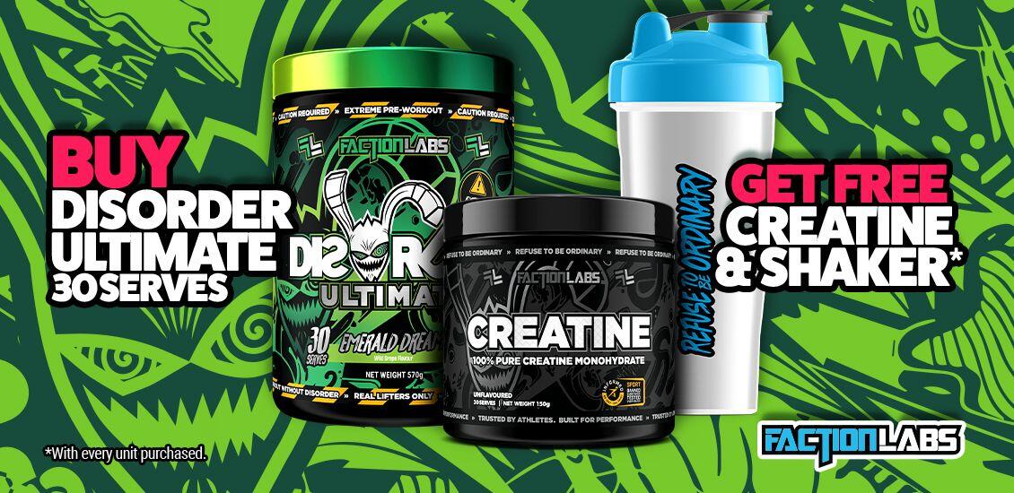 Disorder Ultimate and shaker + creatine 