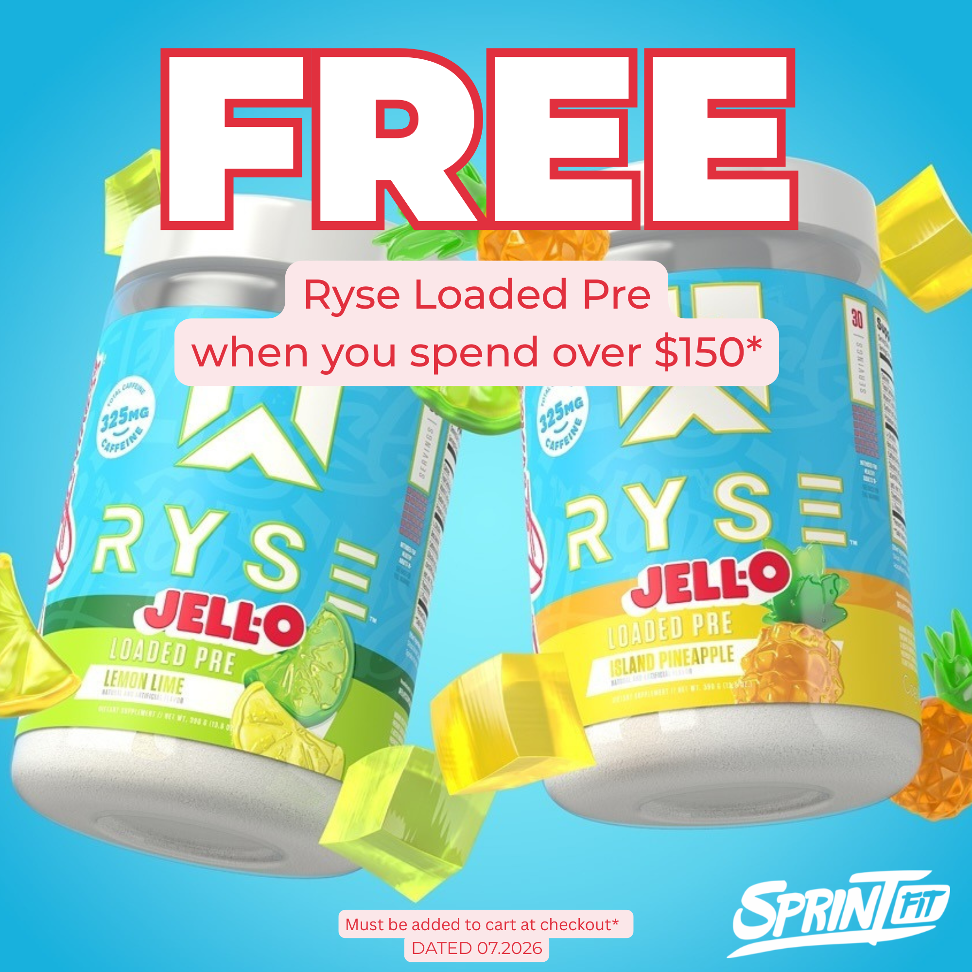 Free Ryse loaded Pre Workout 