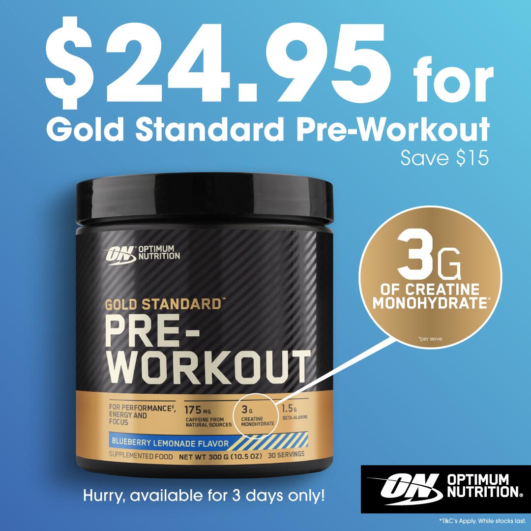 ON Pre workout $25.95 