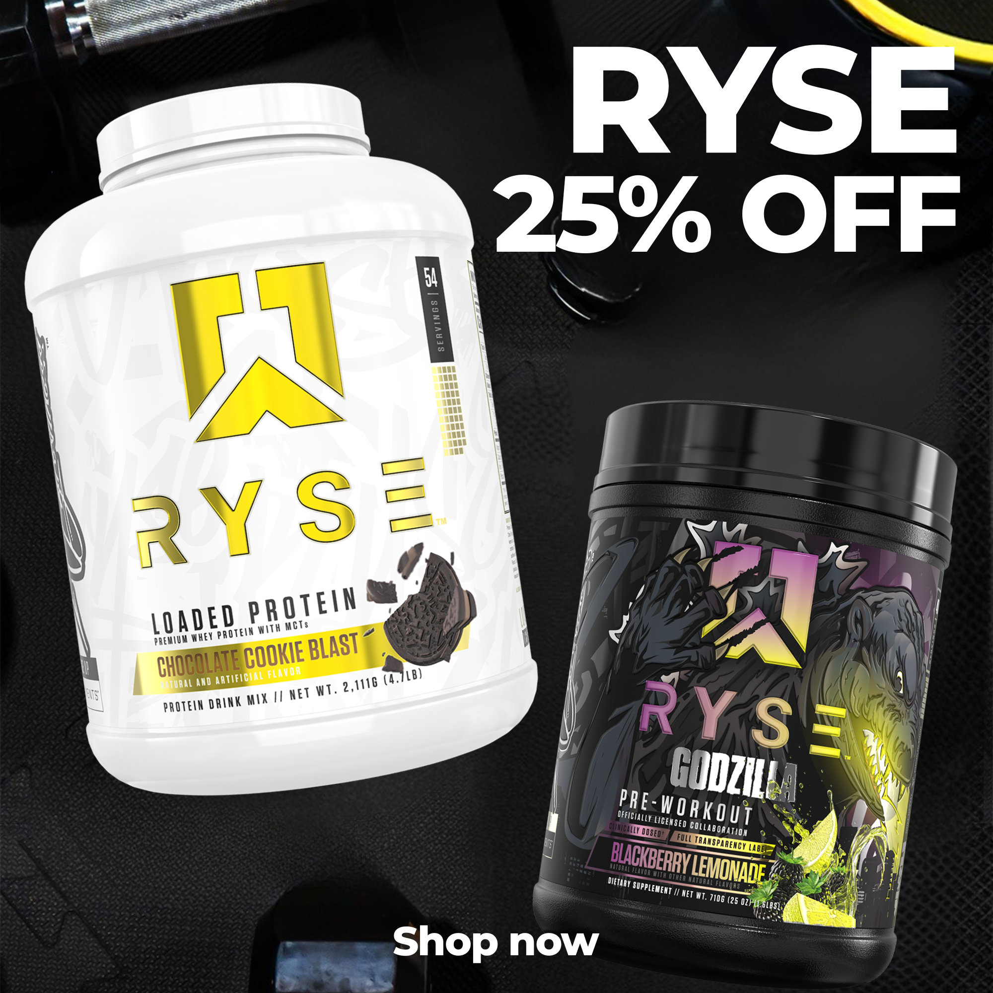 25% off ryse top brands sale 