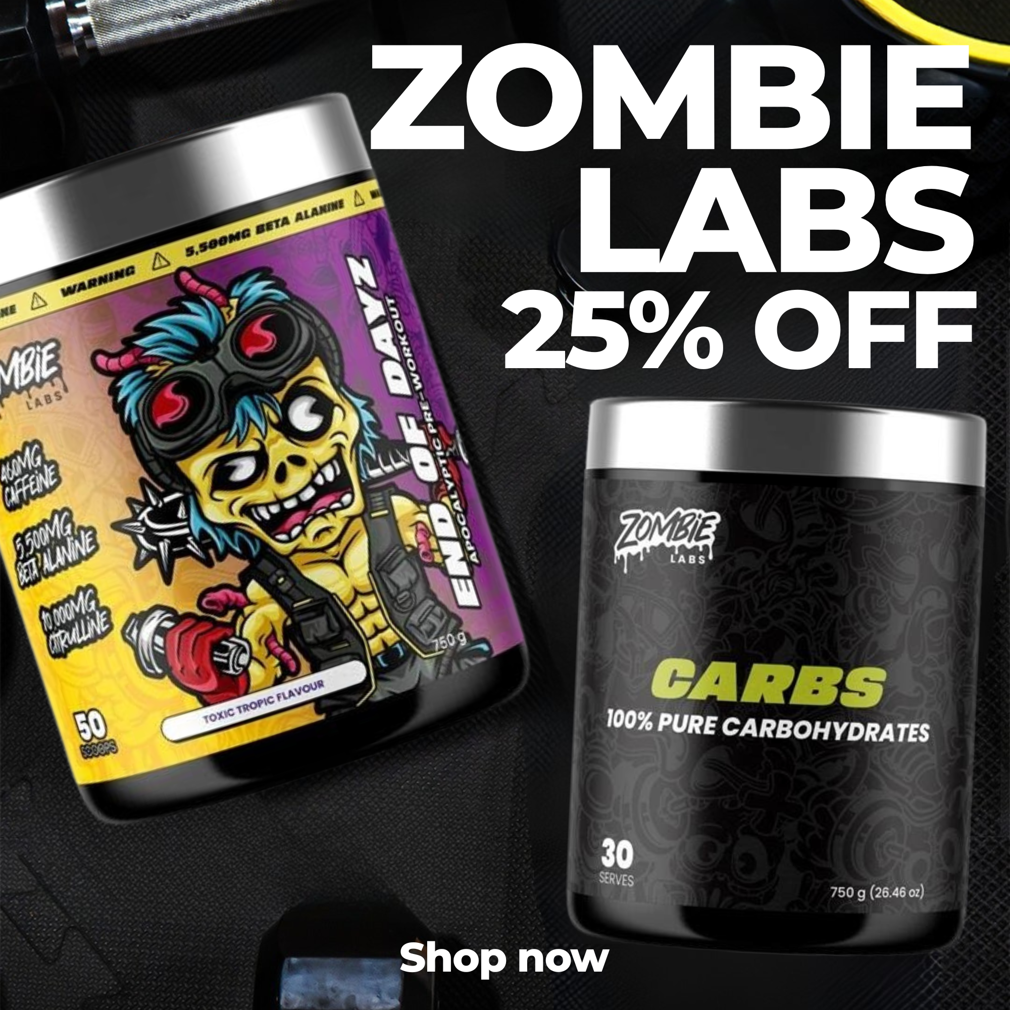 Zombie labs top brands 25% off 