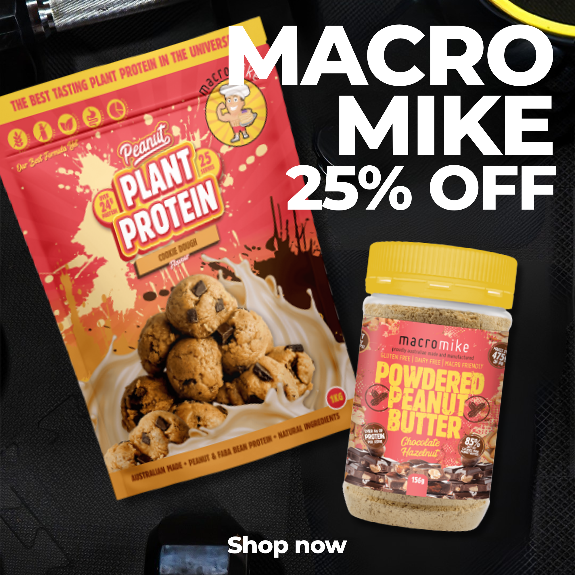 Macro Mike 25% off top brands 