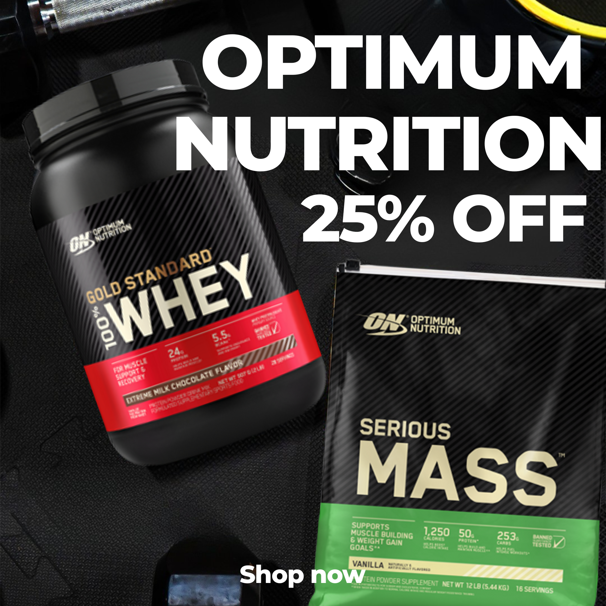 ON 25% off banner top brands sale 