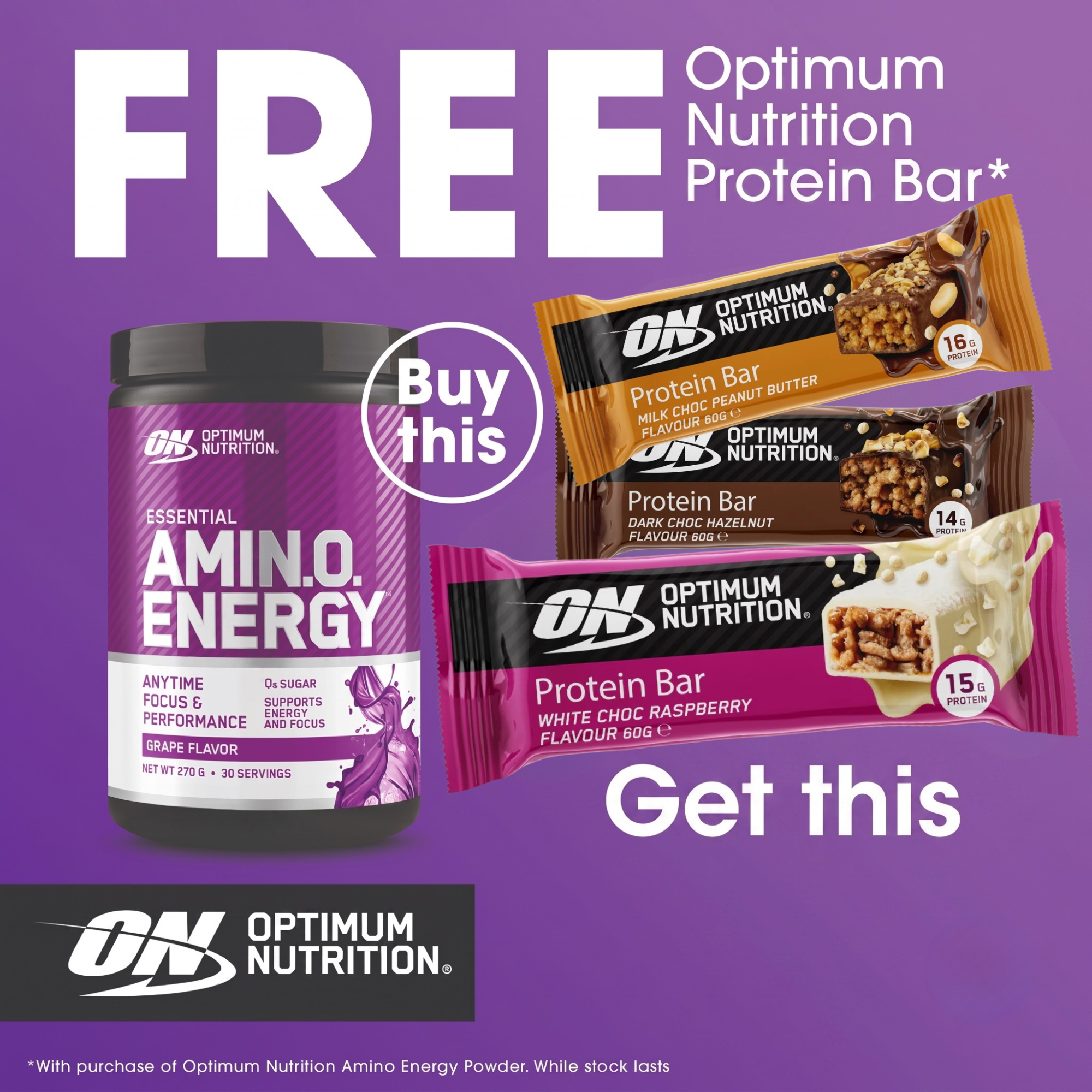 Amino Energy + protein bars 