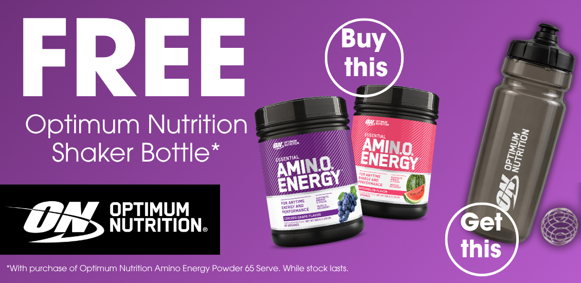 Amino Energy and water bottle 