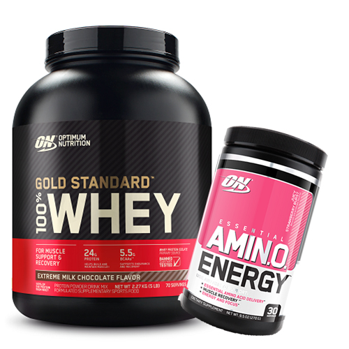 OPTIMUM NUTRITION GOLD STANDARD WHEY 5LB AMINO ENERGY COMBO