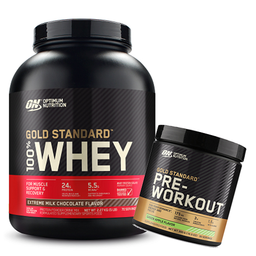 OPTIMUM NUTRITION GOLD STANDARD WHEY & PRE WORKOUT COMBO