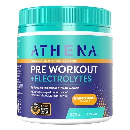 ATHENA PRE WORKOUT + ELECTROLYTES CAFFEINE FREE