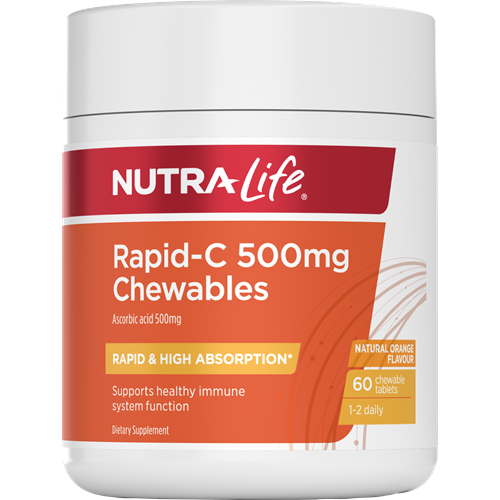NUTRA-LIFE RAPID-C 500MG CHEWS