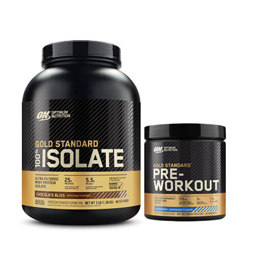 OPTIMUM NUTRITION GOLD STANDARD ISOLATE 3LBS & PRE WORKOUT COMBO