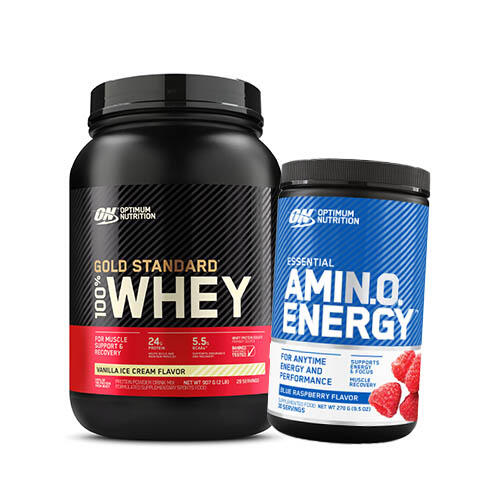 OPTIMUM NUTRITION GOLD STANDARD WHEY 2LB & AMINO ENERGY COMBO