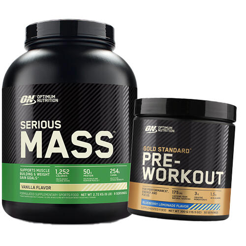 OPTIMUM NUTRITION SERIOUS MASS & PRE WORKOUT COMBO