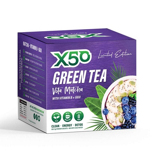 X50 GREEN TEA VITA MATCHA WITH VITAMIN B + GOJI