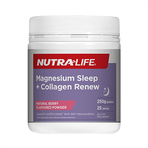 NUTRA-LIFE MAGNESIUM SLEEP + COLLAGEN RENEW 250G