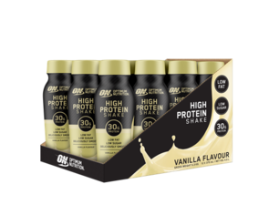 OPTIMUM NUTRITION HIGH PROTEIN SHAKE RTD 12 BOTTLES