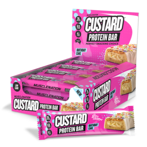MUSCLE NATION CUSTARD PROTEIN BAR BOX 12X 60G