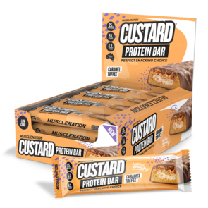 MUSCLE NATION CUSTARD PROTEIN BAR BOX 12X 60G