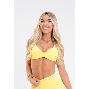 NEXUS SPORTS NUTRITION HALTER CROP LEMON YELLOW