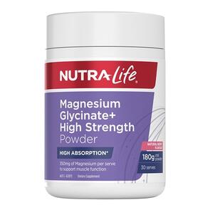 NUTRA-LIFE MAGNESIUM GLYCINATE + HIGH STRENGTH 180G