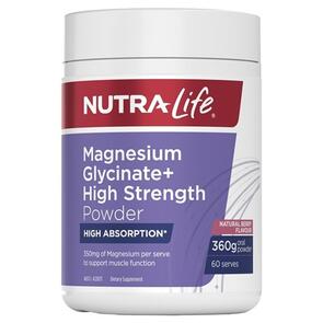 NUTRA-LIFE MAGNESIUM GLYCINATE + HIGH STRENGTH 360G