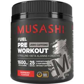 MUSASHI PRE WORKOUT ZERO CAFFEINE 225G