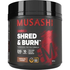 MUSASHI SHRED AND BURN PROTEIN POWDER