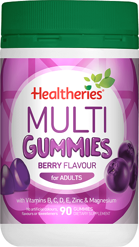 HEALTHERIES ADULT MULTI GUMMIES 90 SOFT CHEWS