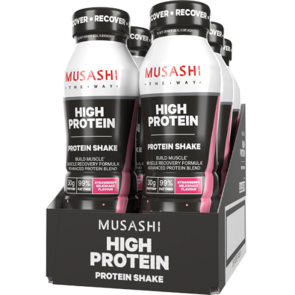 MUSASHI HIGH PROTEIN SHAKE RTD 6 BOTTLES