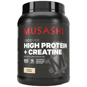 MUSASHI HIGH PROTEIN + CREATINE POWDER 900G