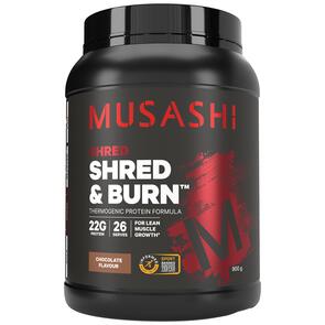 MUSASHI SHRED AND BURN PROTEIN POWDER 900G