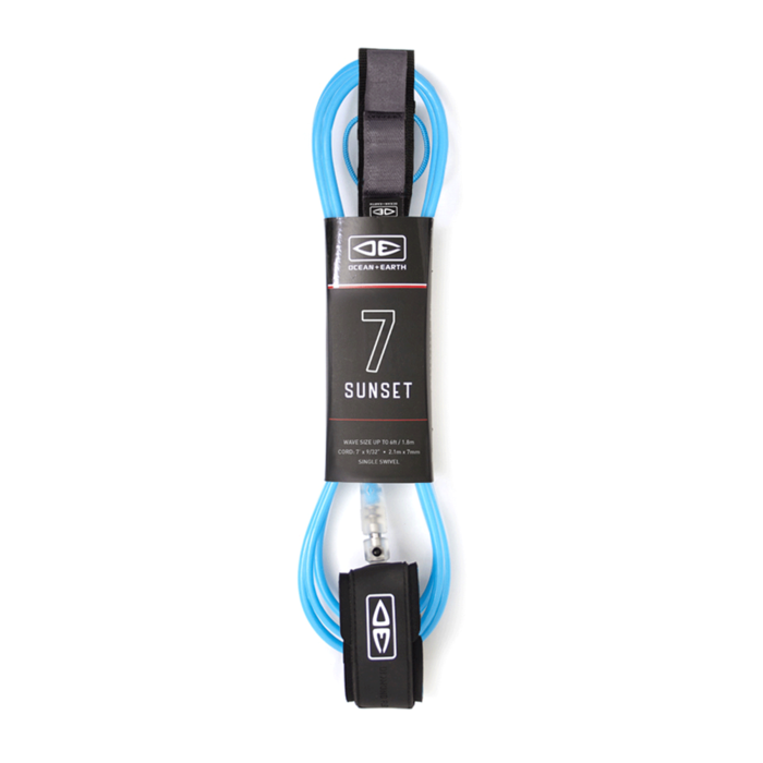 OCEAN & EARTH Sunset 7'0" Moulded Leash - Blue