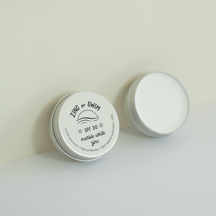 Zinc or Swim MARBLE WHITE ZINC